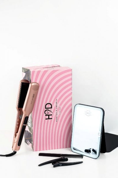 H2D Rose Gold Wide Plate Straightening Iron Linear II H2D