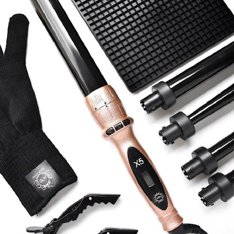 H2D X5 Rose Gold Curling Wand Kit H2D