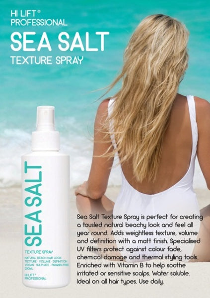 Hi Lift Sea Salt Texture Spray Beach Hair Look 200ML Hi Lift