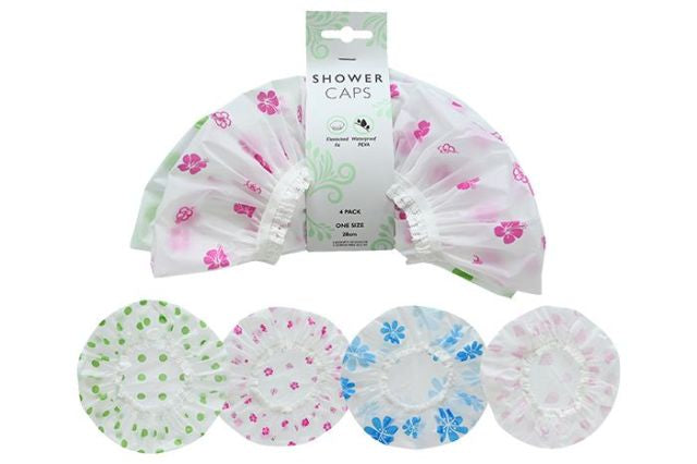 UBL Shower Caps Colours One Size Fits All Four Pack