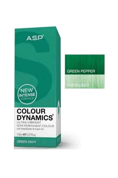 ASP Colour Dynamics Green Pepper Ultra Vibrant Semi Permanent 150ML Elixir