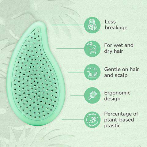 Wet Brush Go Green Green Tea Tree Oil Infused Palm Detangler Wet Brush