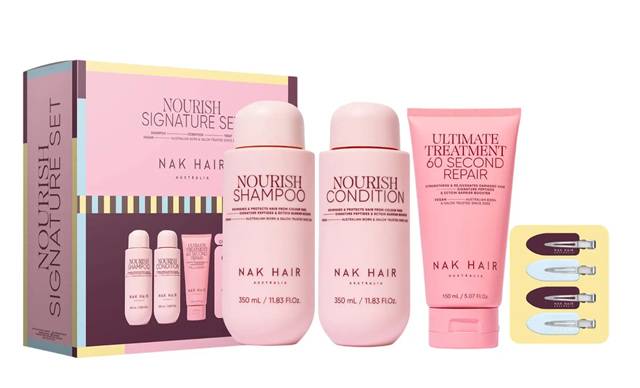 Nak Trio Nourish Signature Set Shampoo, Conditioner 350ML And Ultimate Treatment Mask 150ML Nak