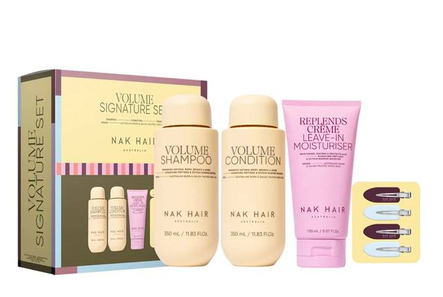 Nak Trio Volume Signature Set Shampoo, Conditioner 350ML And Replends LIM 150ML Nak