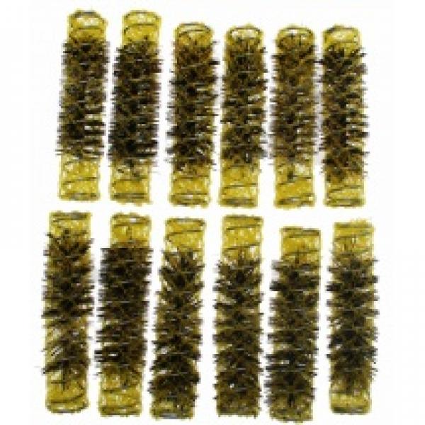Brush Roller Yellow 15MM With Stainless Coil 12 Pack. Santorini