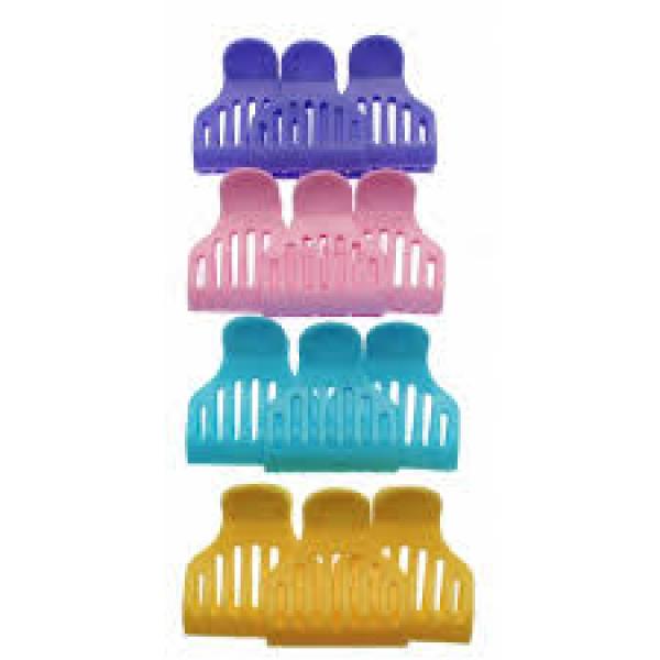 Santorini Hot Roller Clamps One Size Only Assorted Colours Pack Of Twelve Santorini