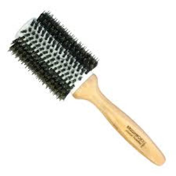 Brush Worx Wooden Medium Round 100% Natural Boer Bristle Classic. Brushworx