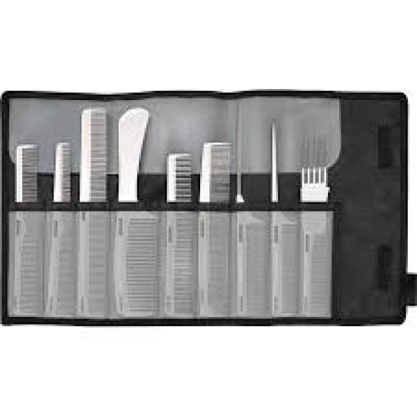 Comb Set Jaguar Ionic 9 Combs In Black Pouch Assorted Colors Westons