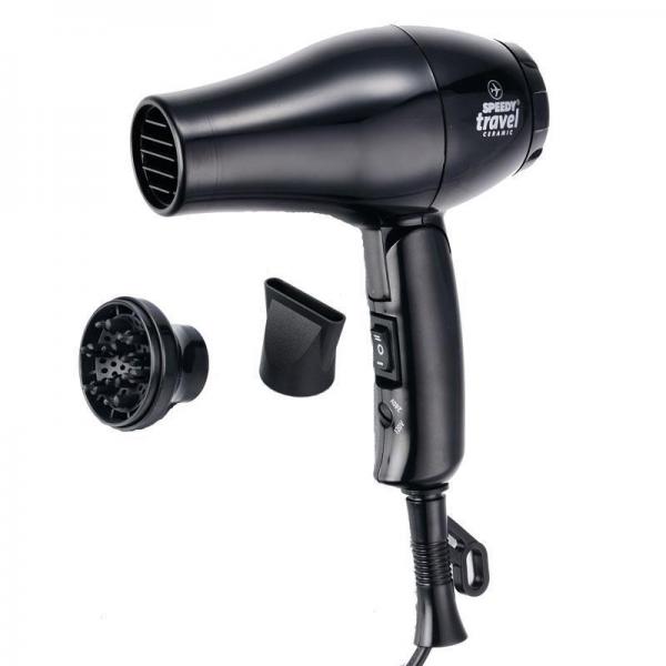 Speedy Travel Dryer Pack Black With Bonus Brush Speedy