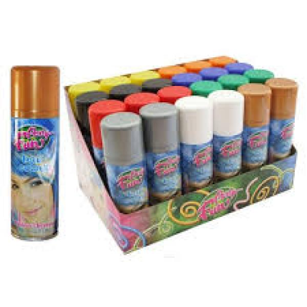 Party Fun Hairspray Yellow 125ML Party Fun