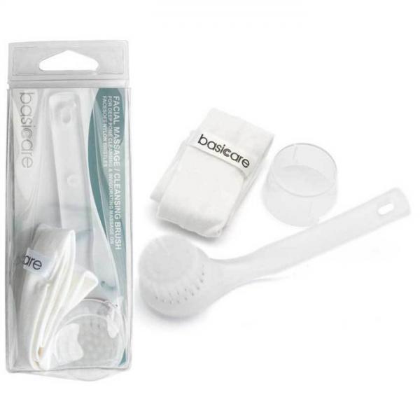 Cleansing Facial Brush Clear Long Handle With Cap Basicare