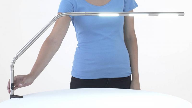 Slim Line LED Table Lamp Multiple Uses. Aqua