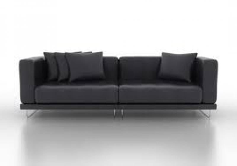Modena Full Lay Down Couch Black H800MM x L1250MM x W670MM. Aqua