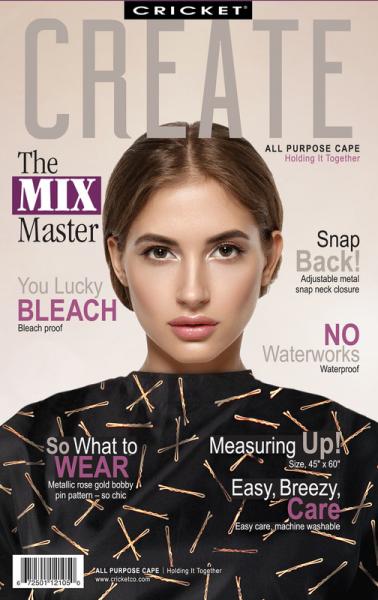 Cricket Create Hold It Together All Purpose Cape Black Rose Gold With Bobby Pin Spray Cricket
