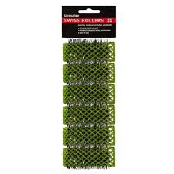 Swiss Brush Roller Green 25MM Pack Of Six. Finishing Touch Body Hair And Beauty Supplies