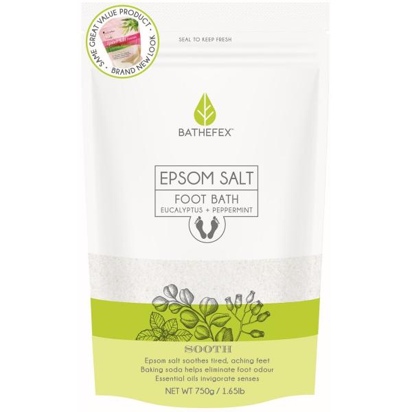 Bathefex Epsom Salt Eucalyptus And Peppermint Soothe Foot Bath Crystals 750GM Bathefex
