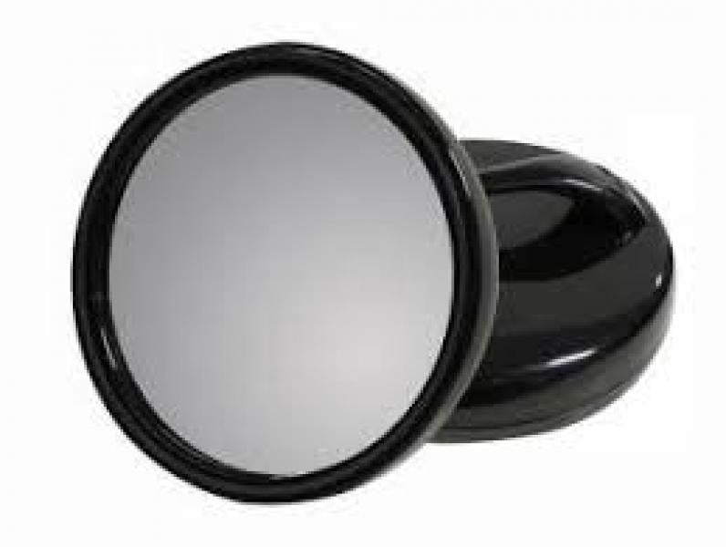 Salon Concepts Black Round Mirror With Handle At Rear Chemcorp