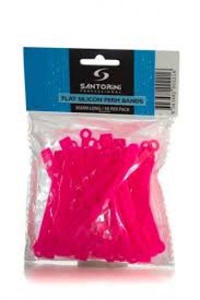 Santorini Pink Perm Rubbers Silicon Flat 50 Pack 85MM Santorini