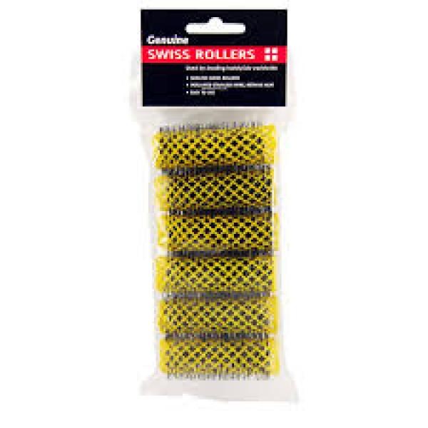Swiss Brush Roller Yellow 20MM Pack Of 6. Finishing Touch Body Hair And Beauty Supplies