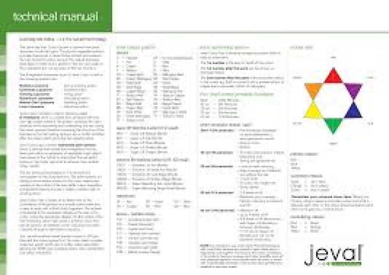 Jeval Colour Manual for Technical Specs Jeval