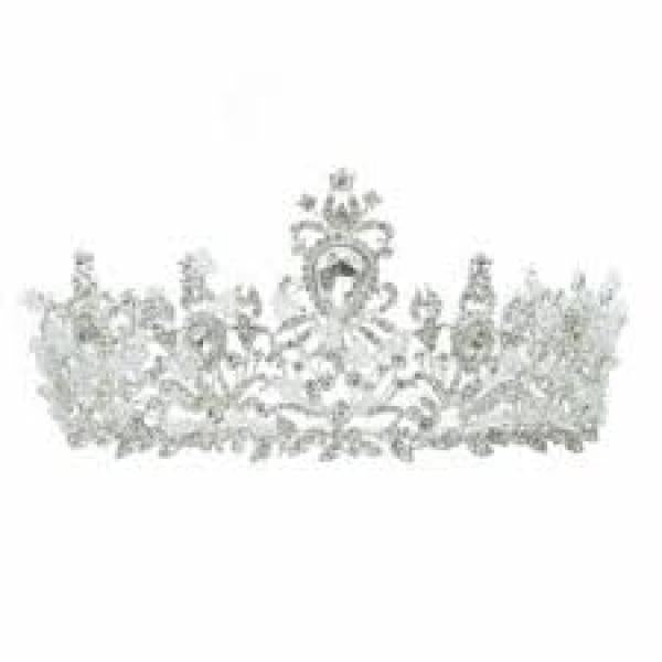 Tiara Mini Crystal Crown With Larger Stone Inserts Silver. Finishing Touch Body Hair And Beauty Supplies