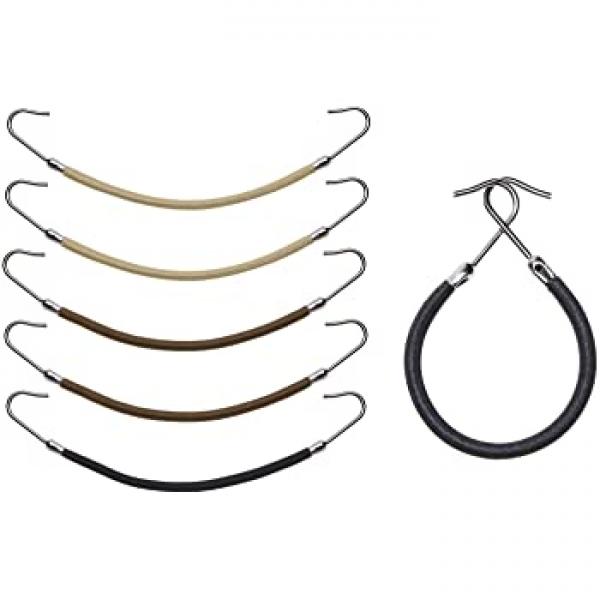 FTW Elastic Bungy Bands Hair Ties With Steel Hook Assorted Colours Blonde, Black And Brown Finishing Touch Wangaratta