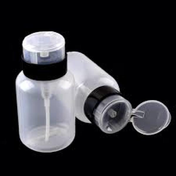 Idiana Nails Clear Pump Bottle Dispenser With Lid For Nail Polish Remover 210ML Indiana Nails