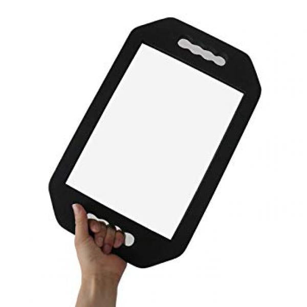 Finishing Touch Rectangle Foam Mirror Black With Handles