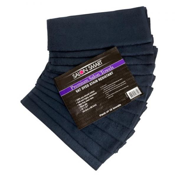Salon Smart Towels Black Bleach Resistant Twelve Pack Salon Smart