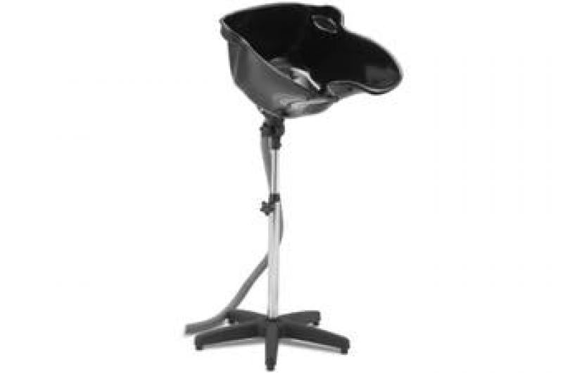Ftw Wash Basin Portable Black With Chrome Pole Black Legs
