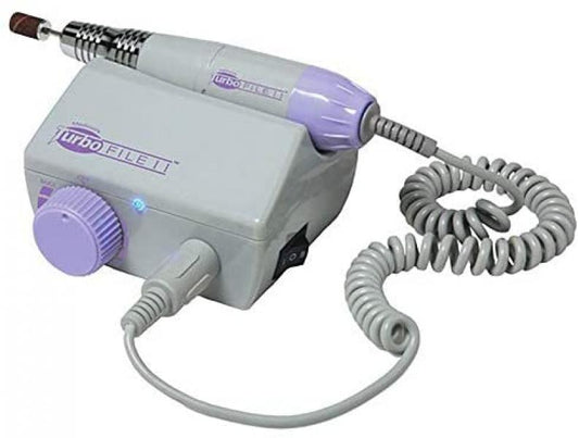 Nail Drill Turbo File II Grey And Purple 20000 Rpm Motor Variable Forward And Reverse Medicool