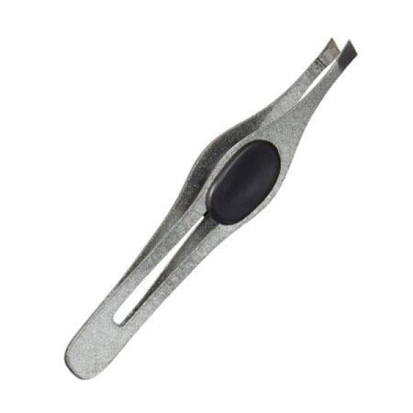 Toolworx Tweezers Slanted Accu - Grip Black Stainless Steel Toolworx