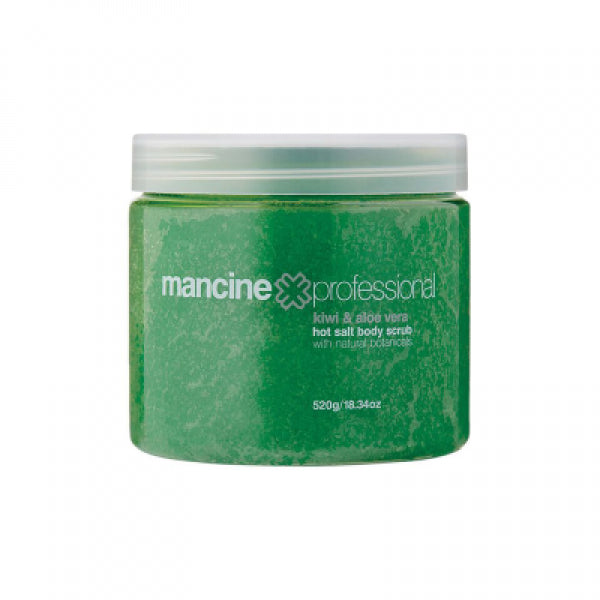 Mancine Kiwi & Aloe Hot Salt Body Scrub With Natural Botanicals 520GM Mancine