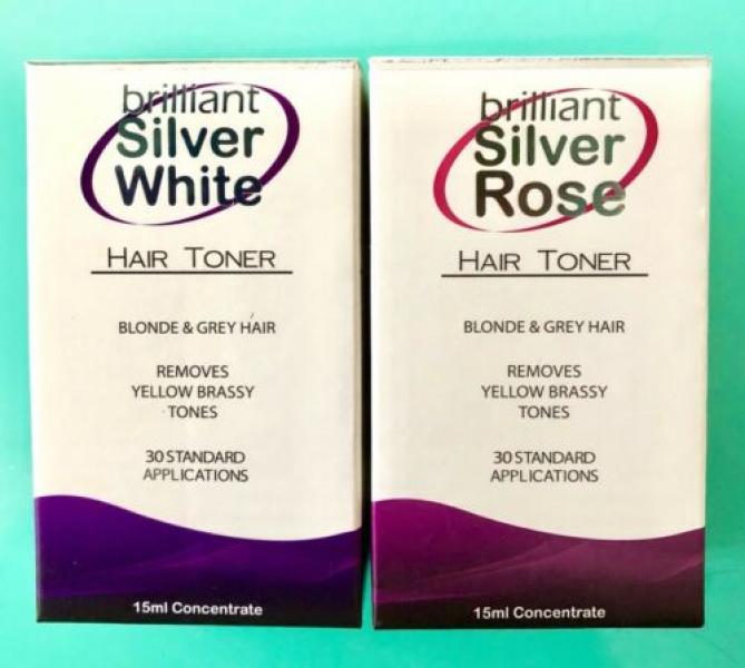 Brilliant Silver White Blonde And Grey Hair Toner Remove Yellow Brass Tones Concentrate 50ML Bsw