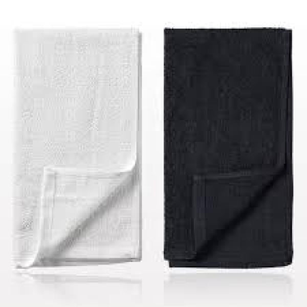 Partex American Bleach Guard Towels Black 16 Inch x 27 Inch 100% Cotton 12 Pack.