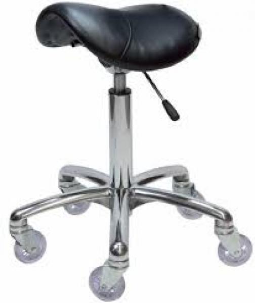 Saddle Stool Black Chrome Base