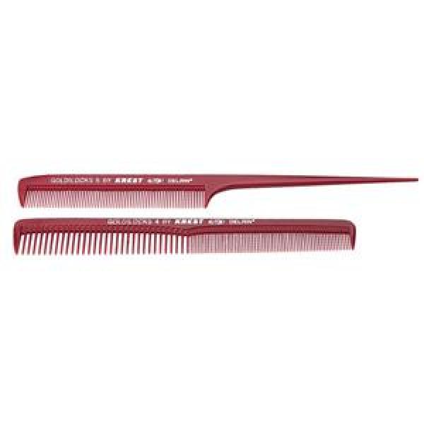 Goldilocks G45 Twin Pack Combs Includes Tail And Cutting Burgundy Number 4 And 5 Goldilocks