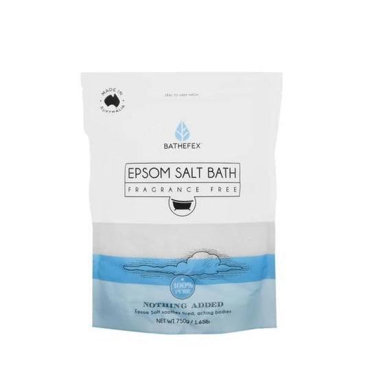 Bathefex Epsom Salt Fragrance Free Nothing Added Bath Crystals 750GM Bathefex