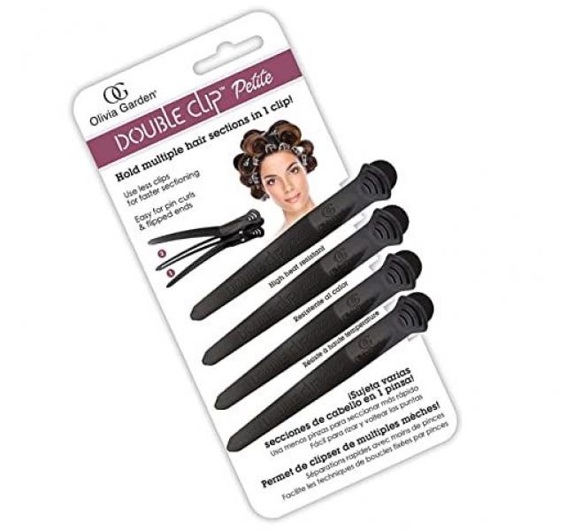 Olivia Garden Double Clip Petite Black Four Pack Olivia Garden