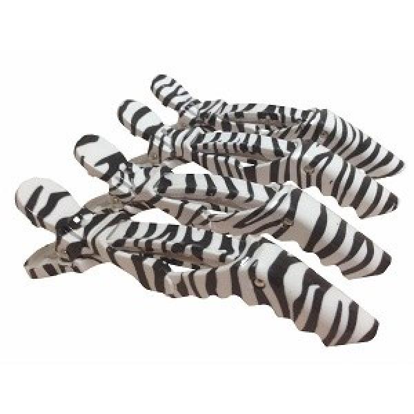 Finishing Touch Alligator Clips Zebra Print Pack Of Five Finishing Touch Wangaratta