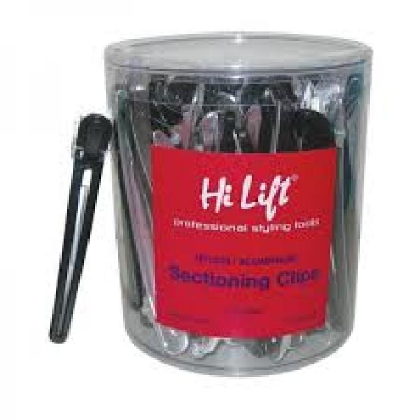 Hilift Sectioning Clips Pack Of 36 Black Nylon & Aluminium Hi Lift