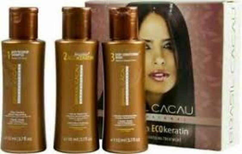 Brasil Cacau Thermal Keratin Kit Contains Three Products Shampoo Treatment Mask 110ML Each Brasil Cacau