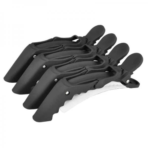 FTW Crocodile Clips Black Rubberised Four Pack