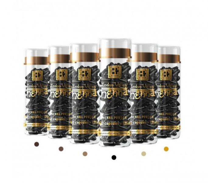 Brow Code Medium Brown Henna Powder 50 Capsules x 125MG Indus Valley