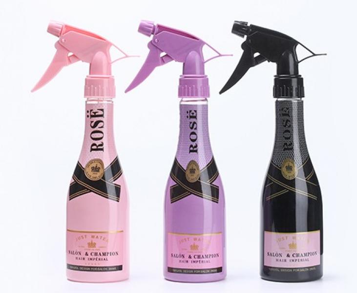 Water Spray Bottle Pink Champagne Style Salon 280ML Sal And Champ