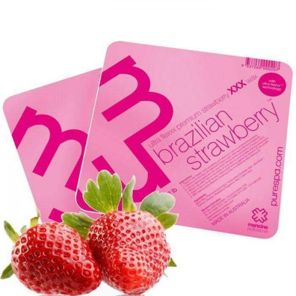 Mancine Brazilian Strawberry Ultra Flexxx Hard Wax XXX Formula 500GM Mancine