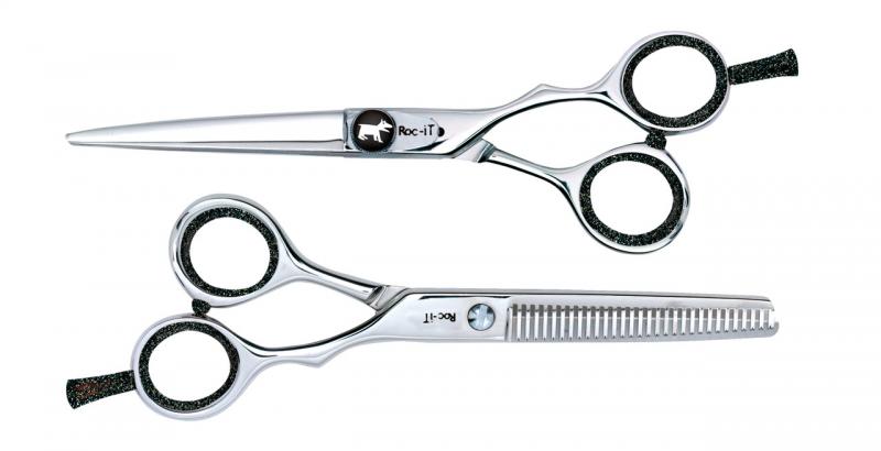 Roc It Dog Shimmering Night Limited Edition Scissor R500 And Thinner RT30 Includes Shear Case Chemcorp