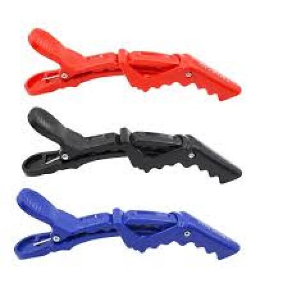 Finishing Touch Crocodile Clips Multi Color Funky Black White Base Plastic Pack Of Six Finishing Touch Wangaratta