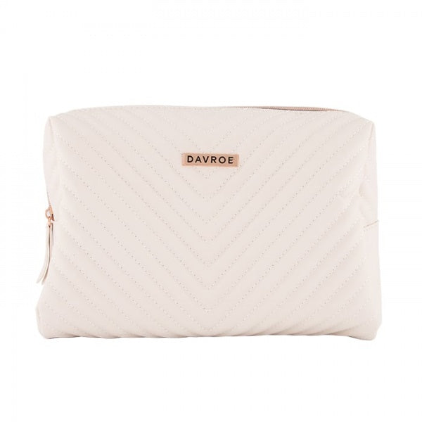 Davroe Toiletry Bag White With Gold Zipper Davroe