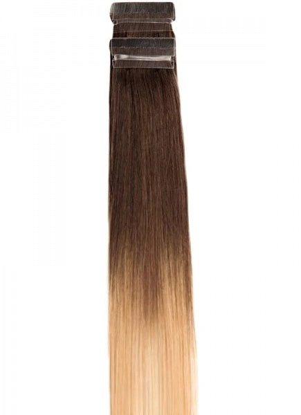 Amazing Hair Premium Tape Extensions 20 Inch Colour #2/10T Chocolate Brown Blonde Ombre 20 Pieces 100% Human Remy Hair